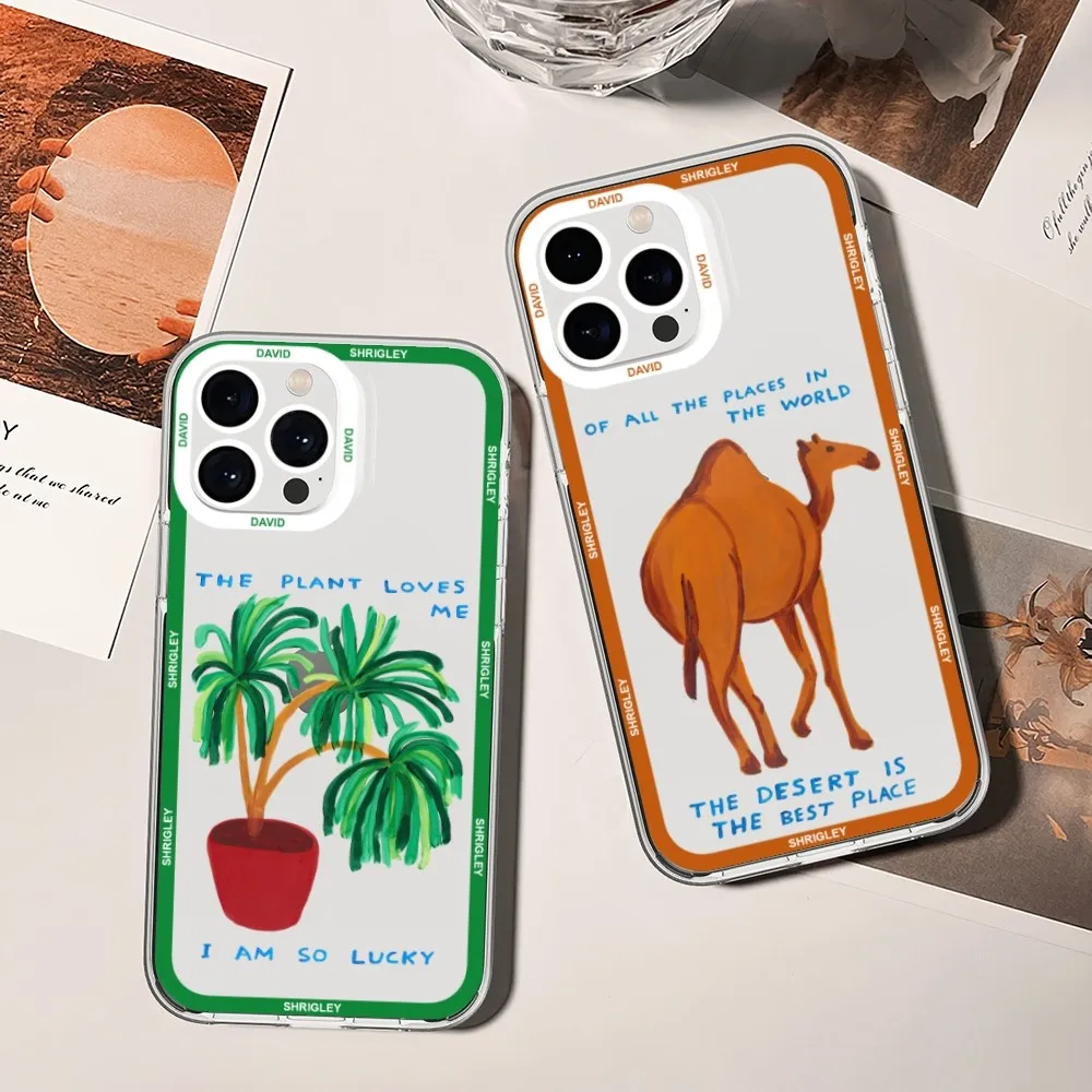 David Shrigley Visual Art Phone Case For Xiaomi Redmi Note 7 8 9 10 11 Pro Max Transparent Border Shell