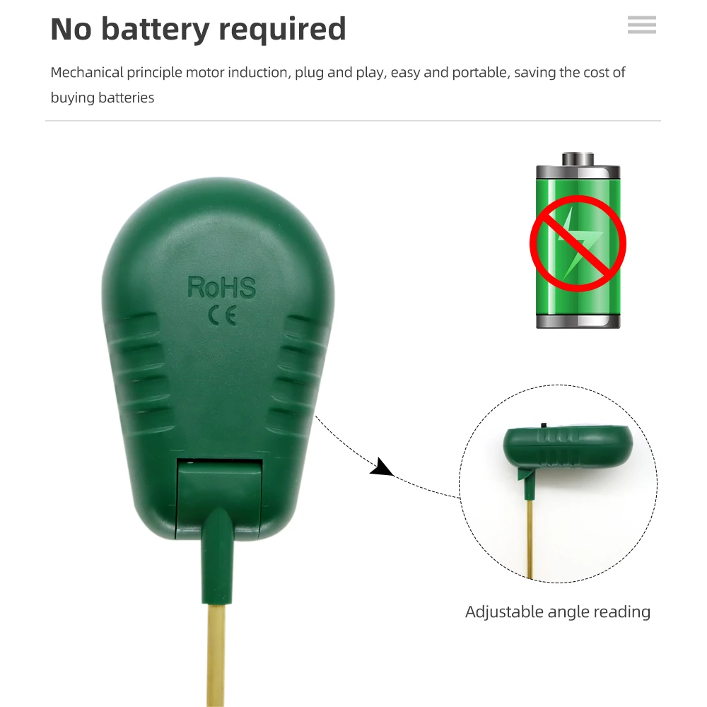 3 in 1 ความชื้นในดิน Fertile PH Meter เครื่องทดสอบความชื้นเซ็นเซอร์โลหะเครื่องตรวจจับดินสําหรับเครื่องมือปลูกสวนไม่ต้องใช้แบตเตอรี่