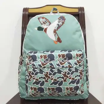 Hurtownia Baby Boy Girl Backpack Army Green Camo Duck Print Daypack Toddler Children Outdoor Portable Kids Boutique School Bag