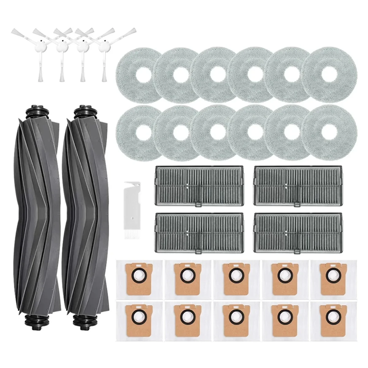 

For M30S D103CN Robot Vacuum Cleaner Parts Consumables Main Side Brush Hepa Filter Dust Bag Mop Cloth