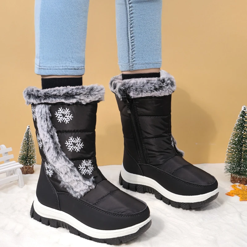 

Thickened Fleece Winter Snow Boots Children's Anti-Cold Cotton Shoes for Boys And Girls New Hot Sale Of The Season Style Northea