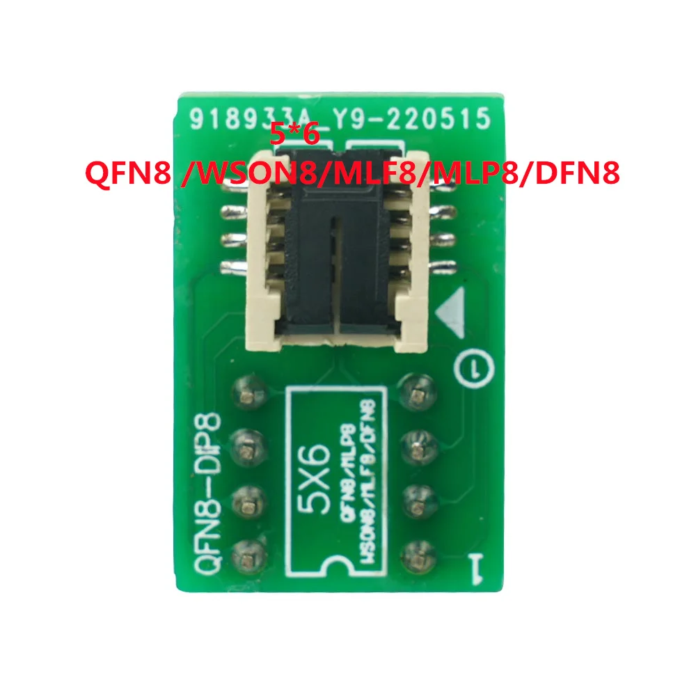 Soquete e adaptador universais 2 em 1 para programador de chips, QFN8, WSON8, MLF8, MLP8, DFN8, 6x5mm