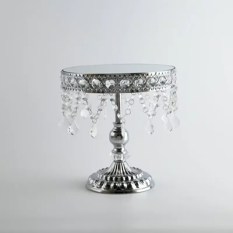 Golden Metal Cake Stand with Tray for Wedding Birthday Party Dessert Display Rack Pastry Holder for Christmas Tea Breaks Home