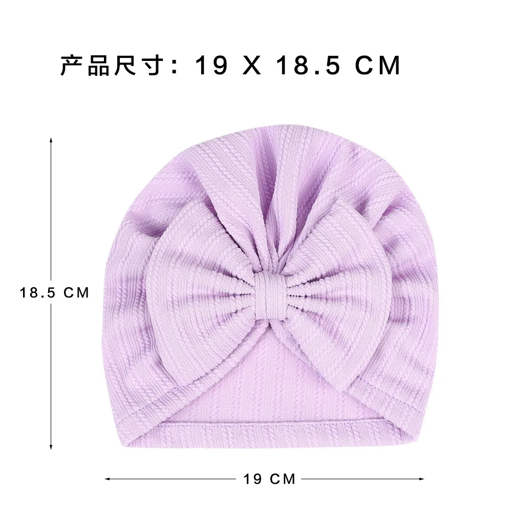 12pc/lot New Cotton Rib Bow Baby Turban Hat Cute Newborn Boys Girls Knotbow Bonnet Infant India Turban Hair Accessories Bulk