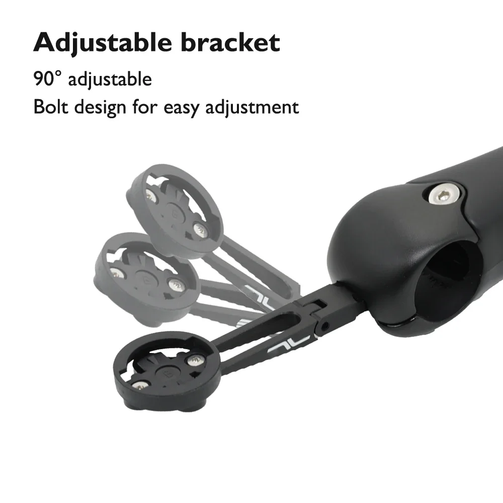 Suporte para computador de bicicleta de estrada Aero, suporte de liga de alumínio usinado CNC para Garmin Wahoo, design elegante para guidão e hastes Aero