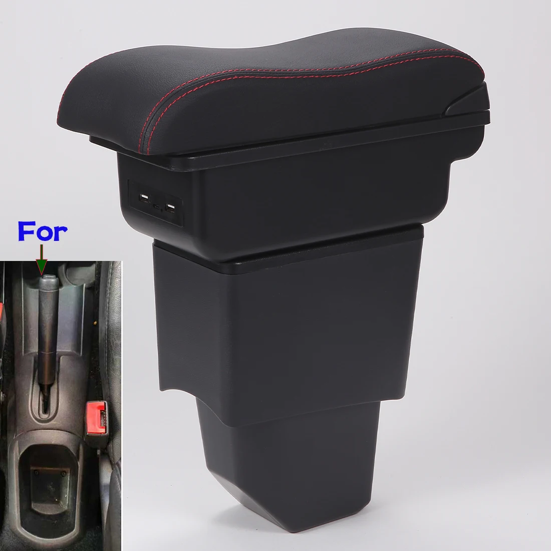 Für Citroen C3 Armlehnenbox Für Citroen C3 C4 2013 Auto-Armlehnenbox Aufbewahrungsbox Innenraum-Spezial-Nachrüstteile Auto-Zubehör