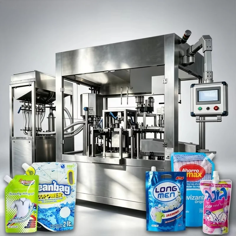 Fully automatic 1L 5L detergent liquid bag filling and packaging machine, laundry detergent bag filling and sealing machine