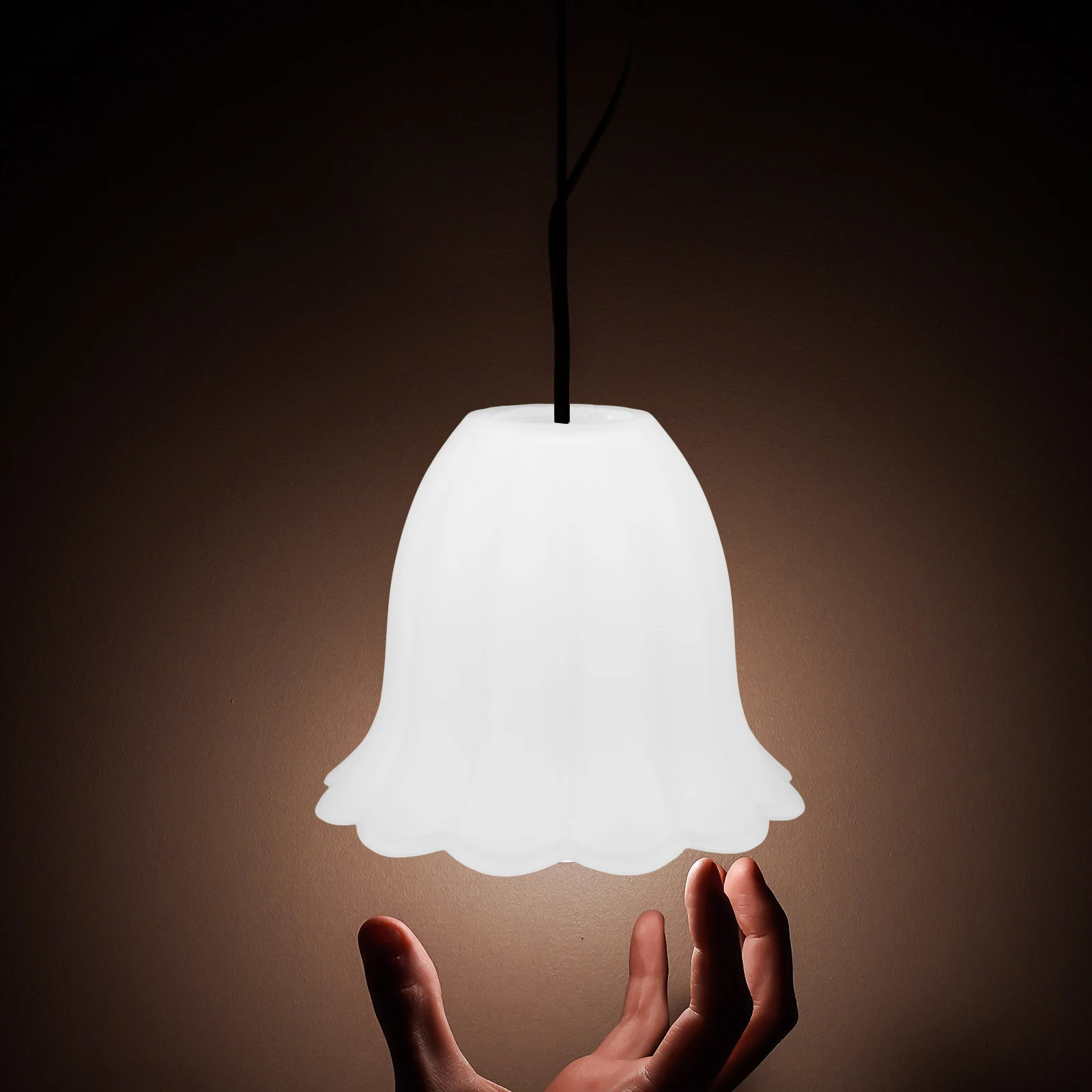 

Light Bulb Cover Frosted Glass Flower Shape Lampshade Bedroom Dining Pendant Light Shade Lamp Shade for Bulb Home Lampshade