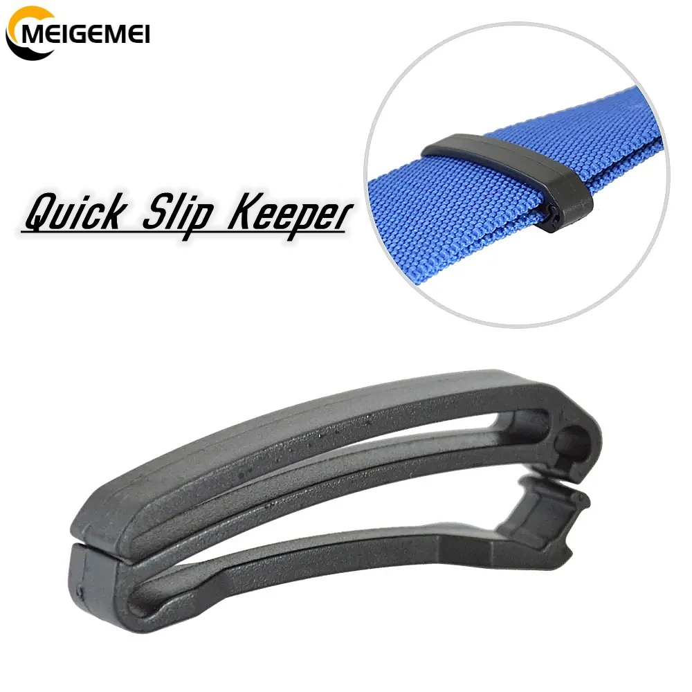 10 Pcs/Pack Quick Slip Keeper Buckle End Clip Slider Black For Molle Tactical Backpack Adjusting Strap Webbing 15-50mm