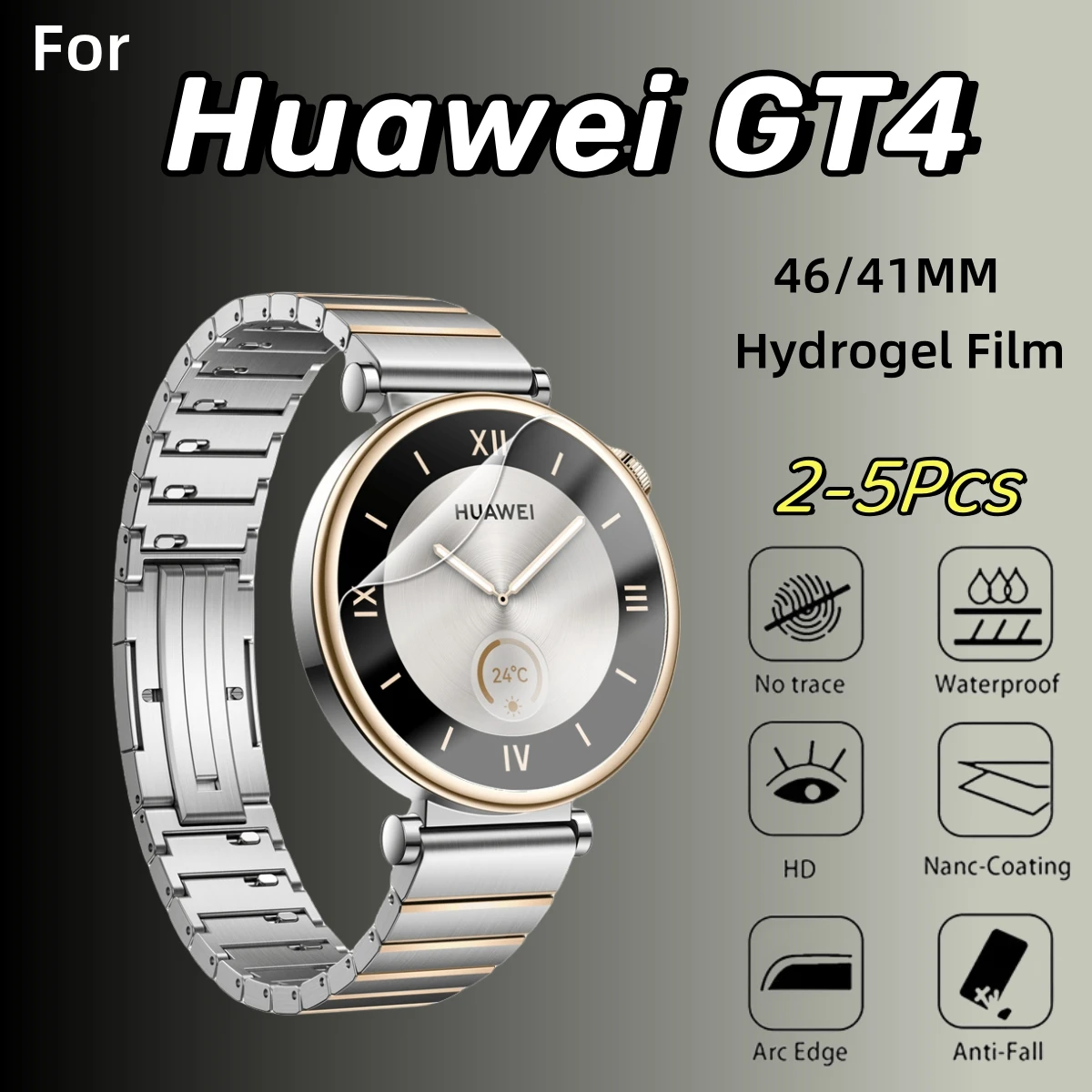 

Гидрогелевая пленка для защиты экрана для Huawei Watch GT 4 41 мм, Защитная пленка для huawei watch gt4 46 мм, аксессуары для умных часов, 2-5 шт.