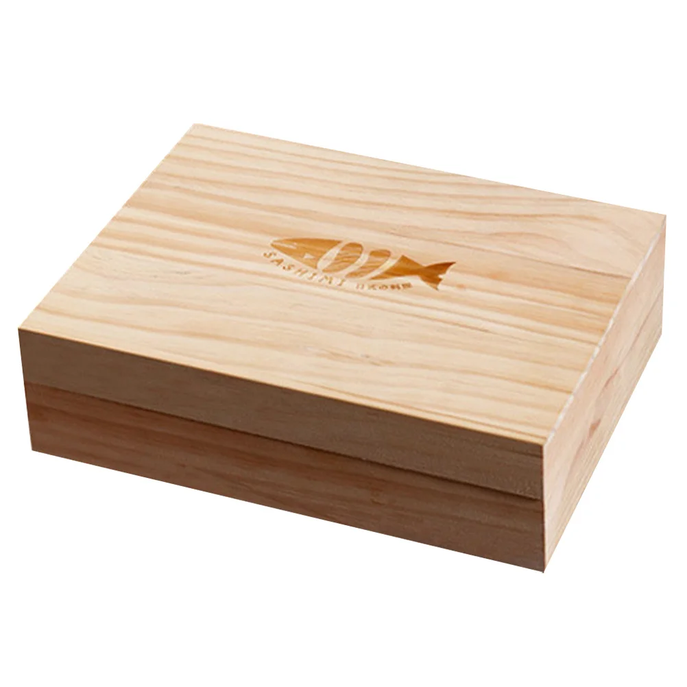 

1Set Japanese Style Wood Bento Box Handmade Sushi Packing Leak-Proof Food Container for Picnic Outdoor