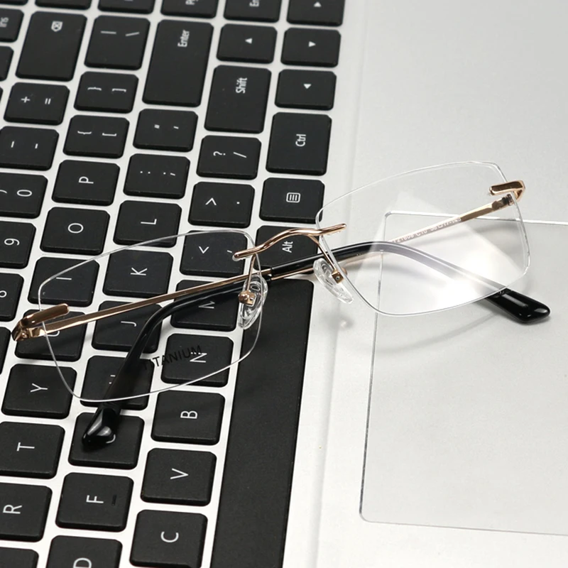 

Fashion Rimless Men Women Glasses Frame Women Ultralight Titanium Optical Prescription Myopia Eyeglasses Framless Eyewear