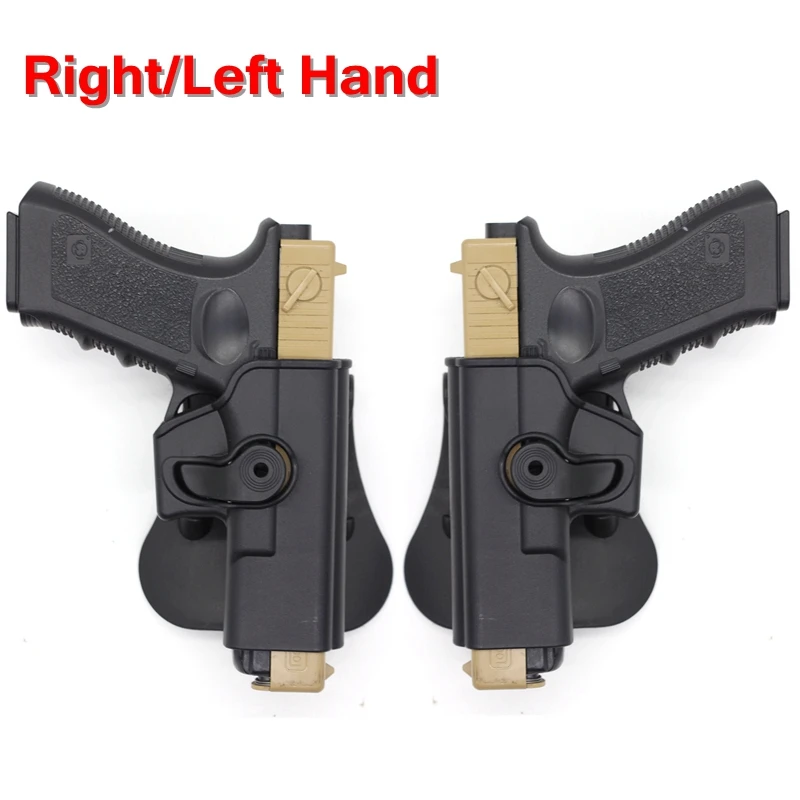 Left/Right Hand Glock 17 Gun Holster Case Belt Gun Holster for Glock 17 gen 1-4 Pistol Holsters Hunting Case 360 Degree Rotation