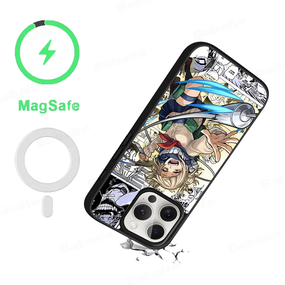 Himiko Toga Boku No Hero Academia Phone Case Magnetic Case For IPhone 16 14 13 12 11 15 Pro Max Plus For Magsafe Wireless Cover