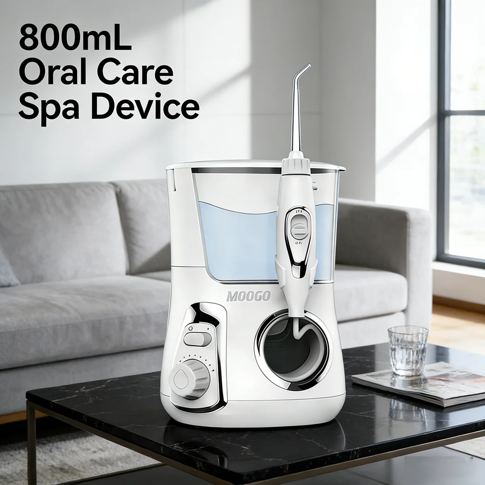 

Настольный ирригатор для полости рта, 10 режимов, 5 насадок, профессиональный ирригатор для домашнего использования, электрический прибор для ухода за полостью рта с функцией спа