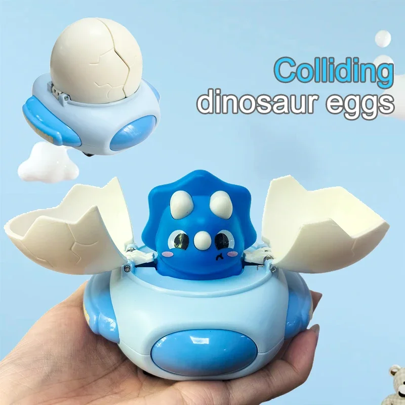

Cartoon Dinosaur Egg Plastic Bumper Car Impact Deformation Vehicle Classic Toy Kids Interactive Learning Toy Summer Outdoorgift