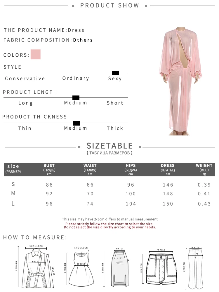Sisterlinda Sexy Kleid mit Durchbrüchen für Damen, Modisches, Durchsichtiges, Einfaches, Gerafftes Kleid mit Laternenärmeln, Elegantes Patchwork-Kleid für Urlaub, Party und Clubwear – Detail 1