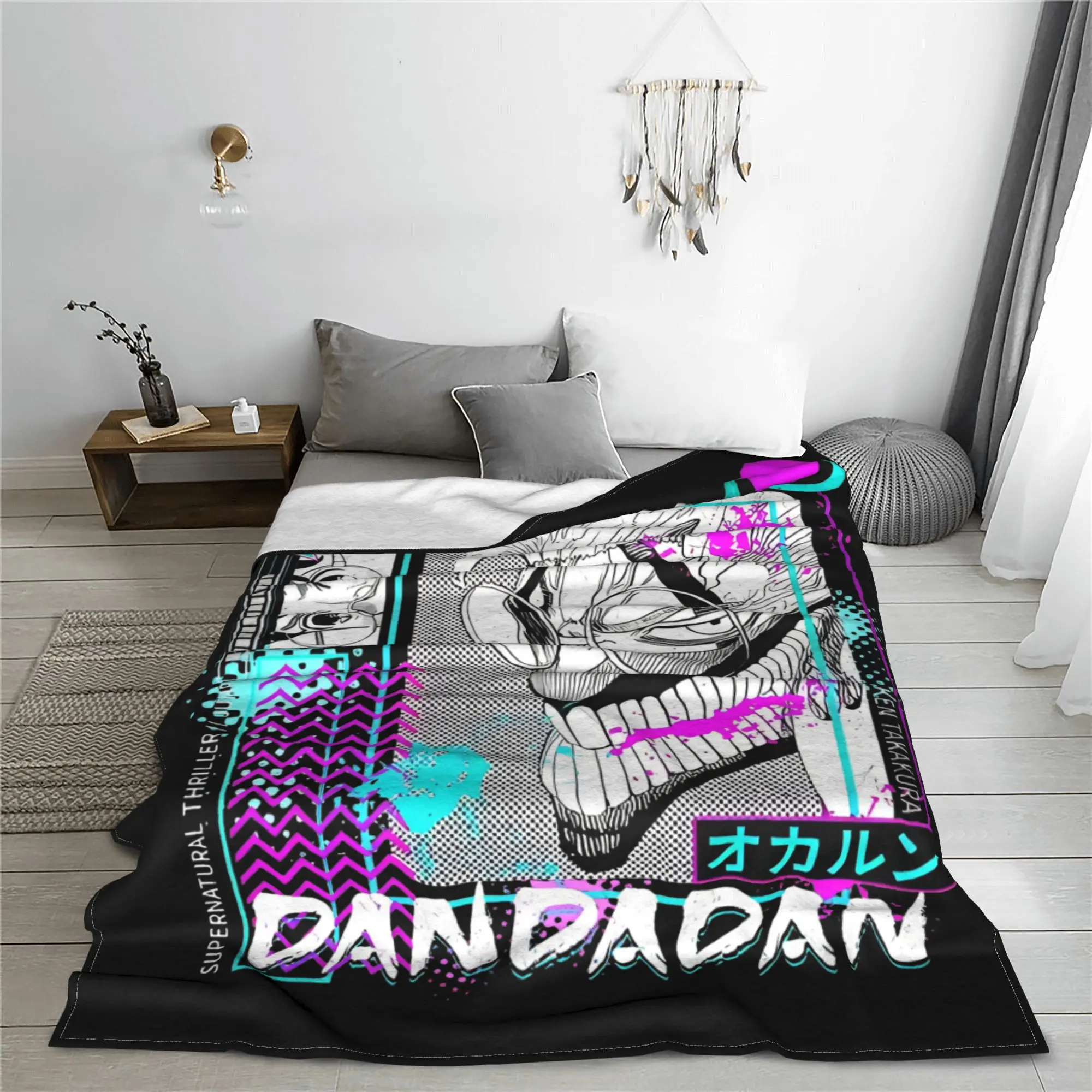 Dandadan Ayase Anime Momo Okarun Blankets Flannel Textile Decor  Lightweight Thin Throw Blankets for Bedding Outdoor Quilt