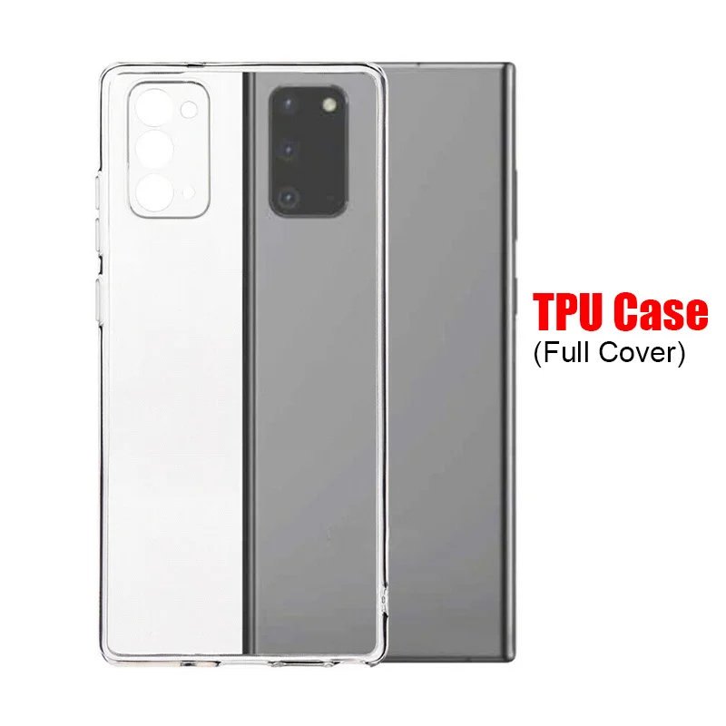 Luxury Full Cover Clear TPU Case for Samsung Galaxy Note 20 Ultra 20+ Transparent Shockproof Dust-proof Protector Case Covers