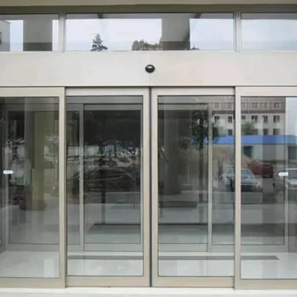 High Quality Tempered Glass Automatic Door Electric Automatic Door Stainless Steel Sliding Glass Door  Aluminum Frame