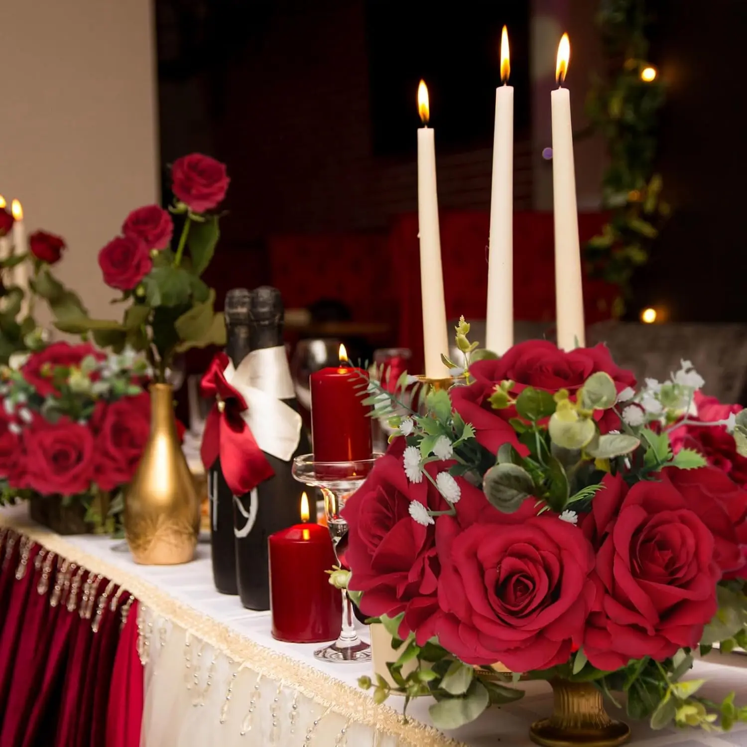 Künstliche Blumen Seidenrosen Heim-Vasendekoration Zimmer Garten Hochzeit Brautstrauß Muttertag Abschlussgeschenke Festival Handgemacht – Detail 5