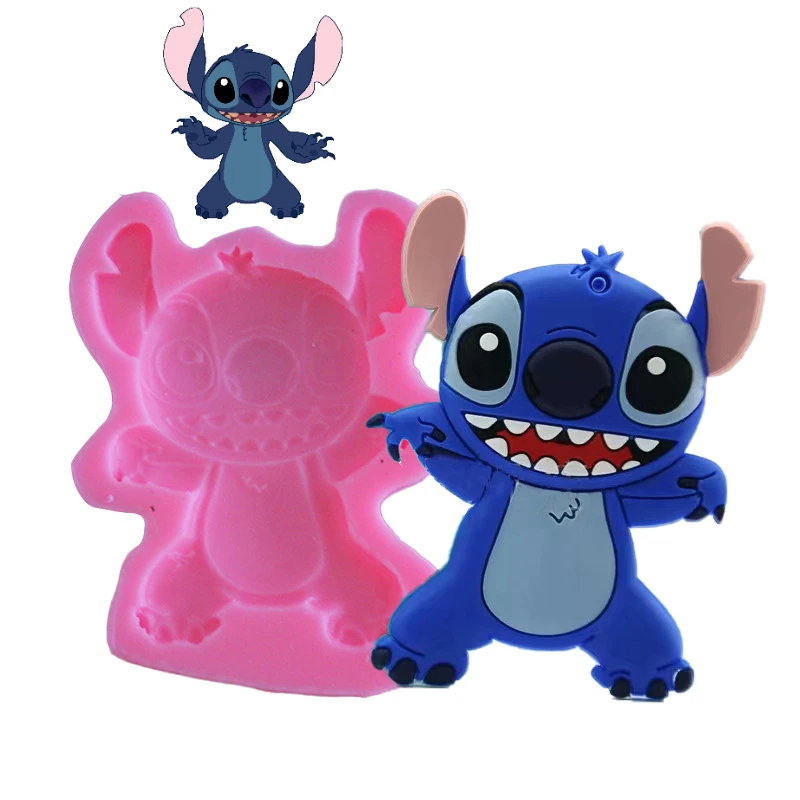 Disney Stitch Chocolate Silicone Molds Flip Candy Decoration Molds Cartoon Anime Baking Kitchen Supplies Cake Cookies Mold Gift