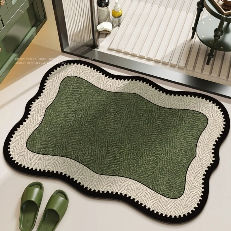 

Противоскользящий коврик для батомы, винтажный коврик для внутренней двери, льняной материал, водопоглощающий коврик для домашнего использования, коврик для раковины для входа в баторе