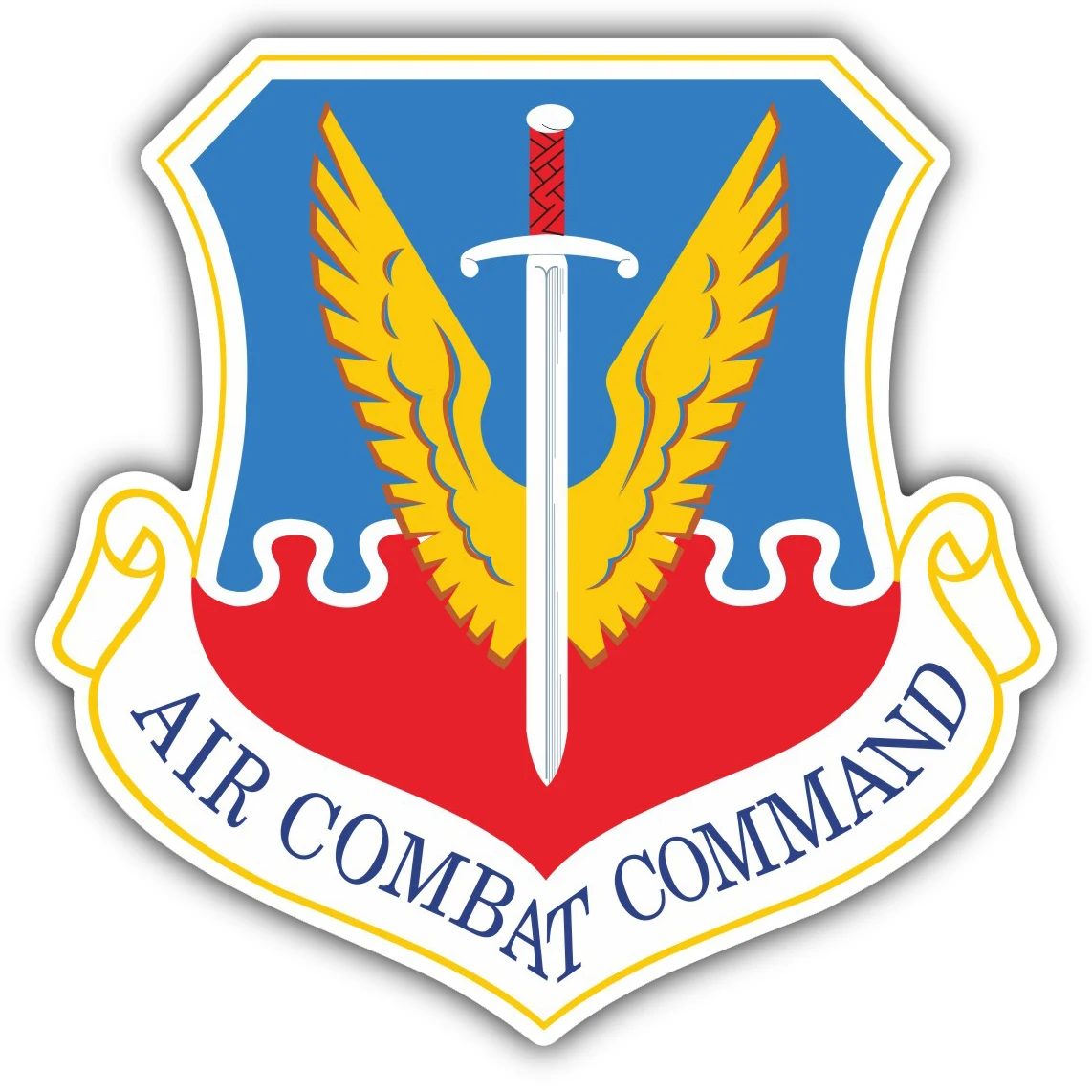 USAF Air Combat Command Vinyl waterproof Stickers for Funny Luggage Car Cartoon Stickers Art Cute Laptop Stickers