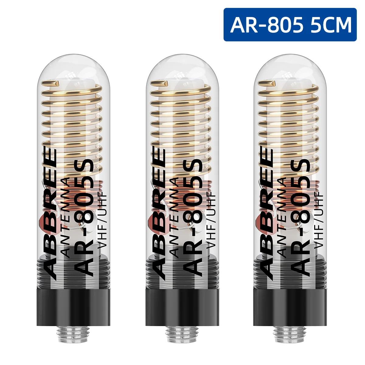 ABBREE Transparente AR-805 Plus AR-805S Dualband-Antenne mit hoher Verstärkung, SMA-Buchse, große Reichweite für Baofeng UV-5R UV-21 PRO Amateurfunk