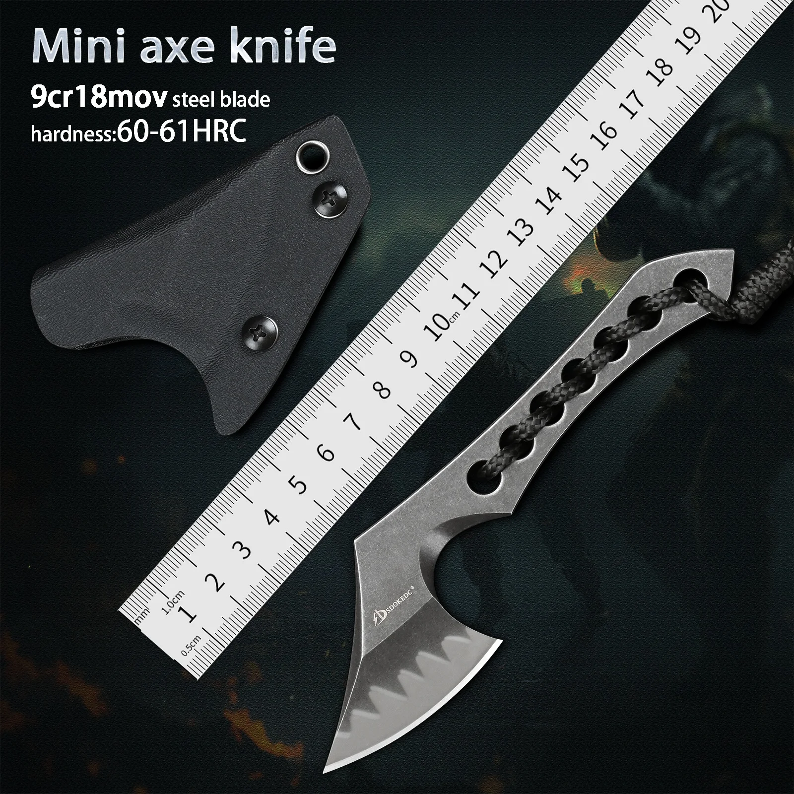 

Mini Axe EDC Outdoor Hunting Survival Knives Tactical Self-Defense Knife Fixed Blade