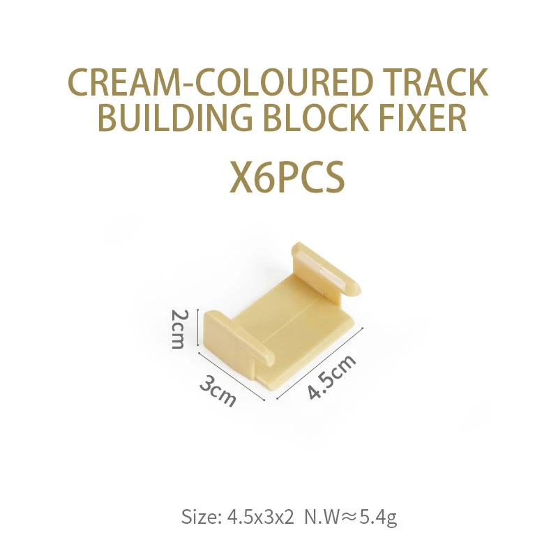 6PCS Holz Track Connector Zubehör Set Bausteine Verbindung Adapter Zug Track Eisenbahn Spielzeug DIY Für Kinder Geburtstag