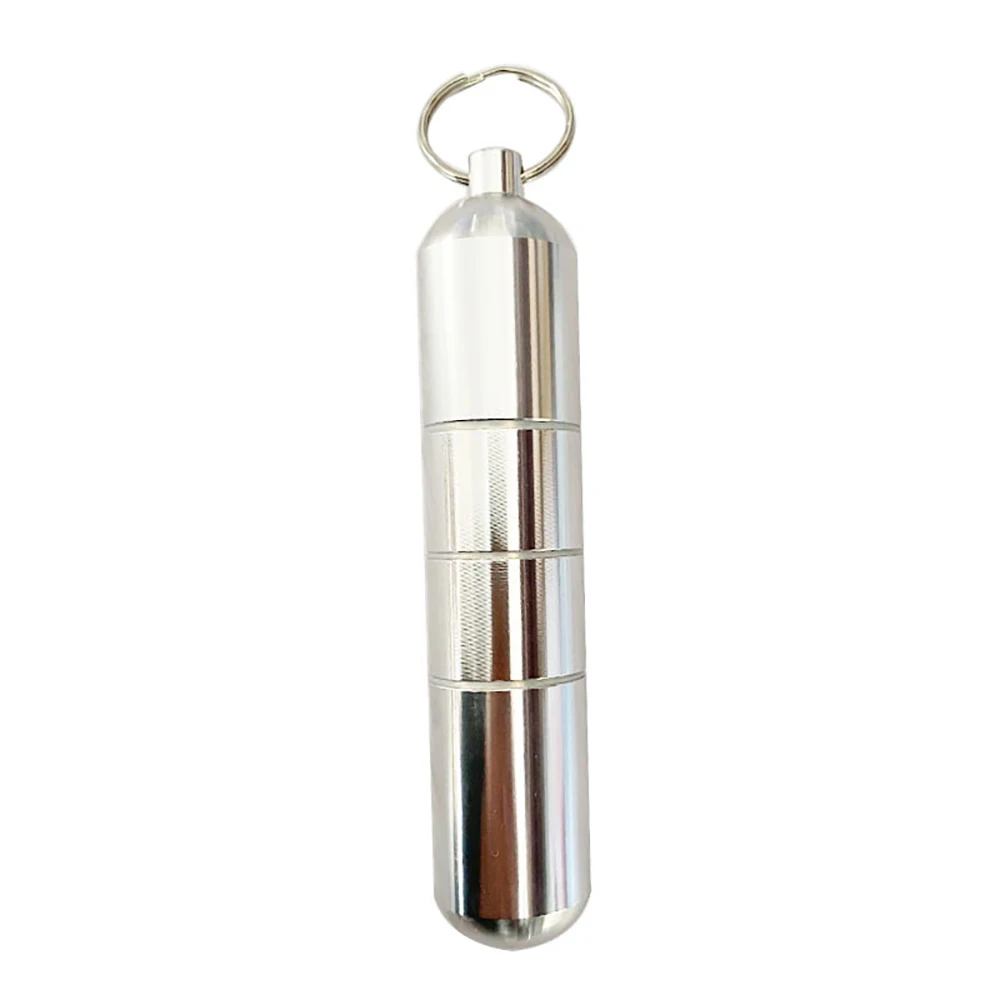 Silver Aluminum Alloy Cigar Box Tobacco Accessory Mens Gift Gadgets Waterproof Cigarete Case Pill Toothpick Capsule image 2