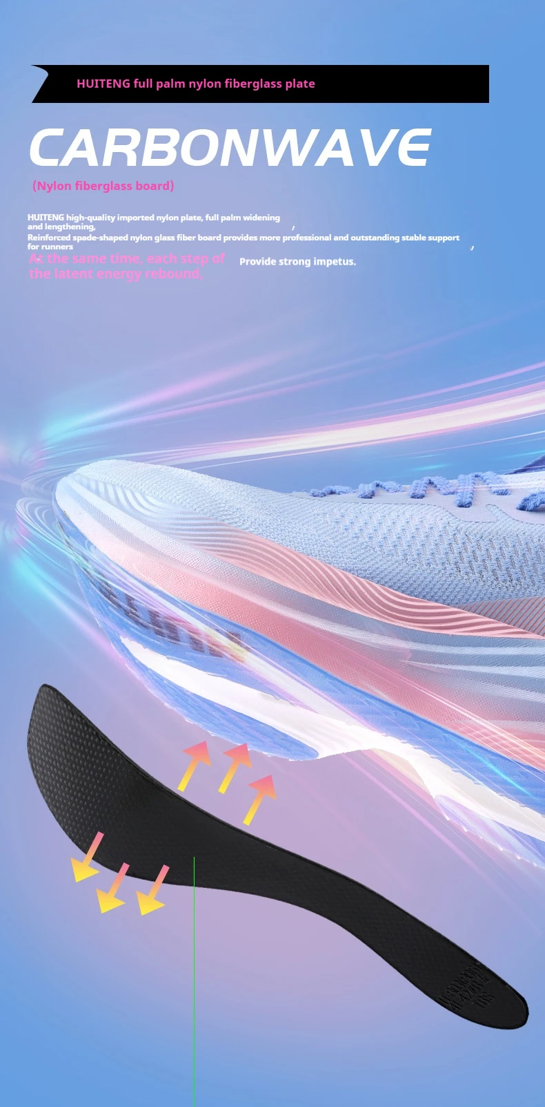 HUITENG マラソン ユニセックス ランニングシューズ 通気性 滑りにくい スニーカー ウィンドシリーズ エレクトリック 1.0 軽量 メンズ レディース