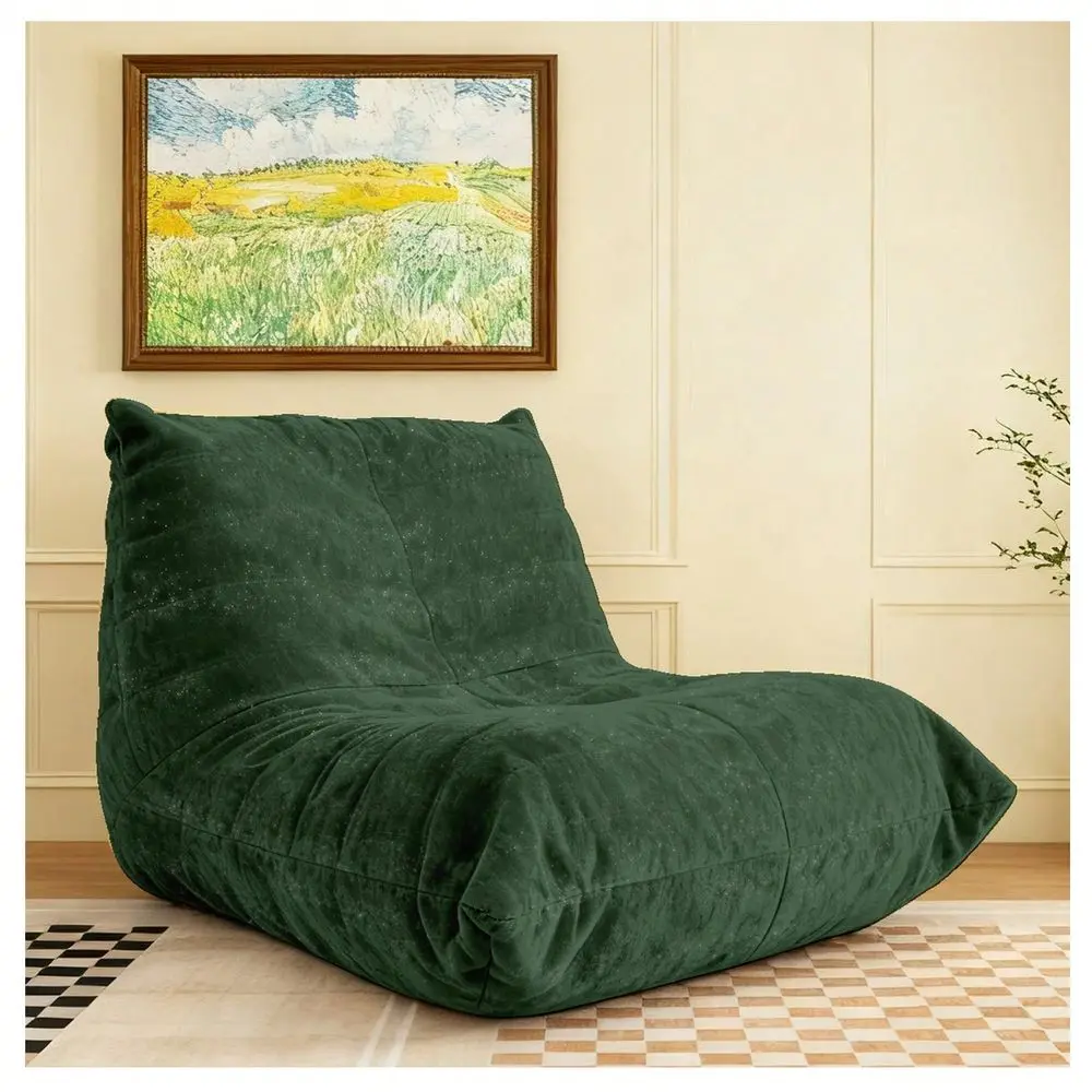 Chenille Bean Bag Chair With Removable Zipper Cover And NonSlip Base, Suitable For Living Rooms, Bedrooms And Gaming Areas