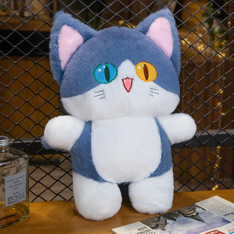 35 cm Katze Plüsch Spielzeug Anime Kawaii Kissen Puppe Stofftier Mädchen Jungen Plüschtiere Dekoration Peluche Geburtstagsgeschenk