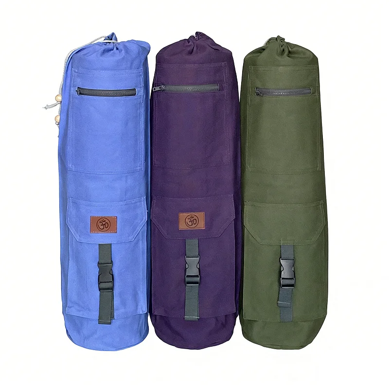 

Large Capacity Yoga Bag Exercise Yoga Mat Bag Multifunction Storage Bag Canvas Fitness Backpack Adjustable Shoulder Bag