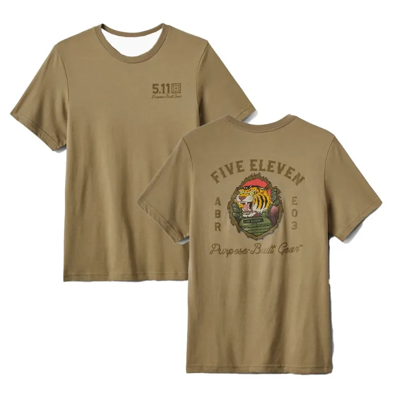 

2025 New Men Women Off-Road USA 5.11 Short Sleeved T-Shirt Summer Alpha Industrial 3D Thin Breathable Quick Drying Sports Shirt