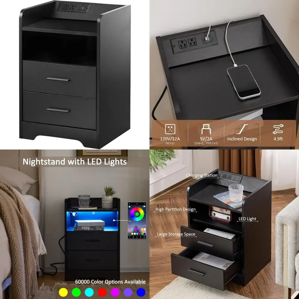 table-de-chevet-contemporaine-a-2-tiroirs-en-bois-avec-chargement-integre-et-eclairage-led