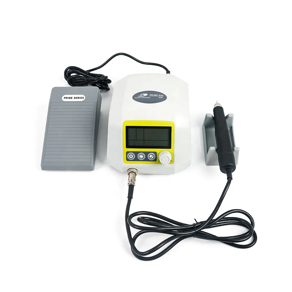 مختبر الأسنان عالي السرعة 60,000 دورة في الدقيقة محركات صغيرة بدون فرش الخزف الأسنان طحن تلميع محرك صغير مع شاشة LCD