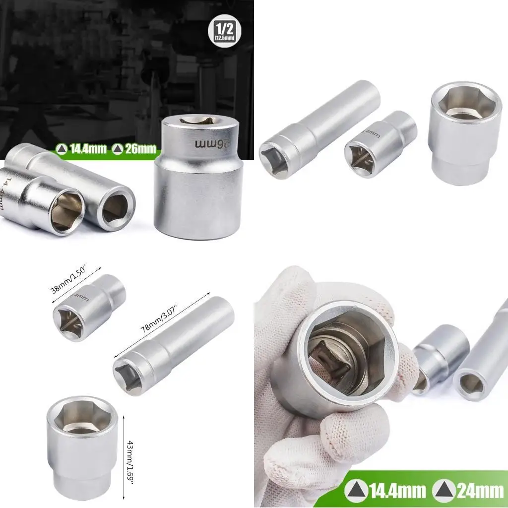 

X9FA Профессиональный набор торцевых головок треугольные многозубчатые торцевые головки и гайки для инструментов, 3 шт.