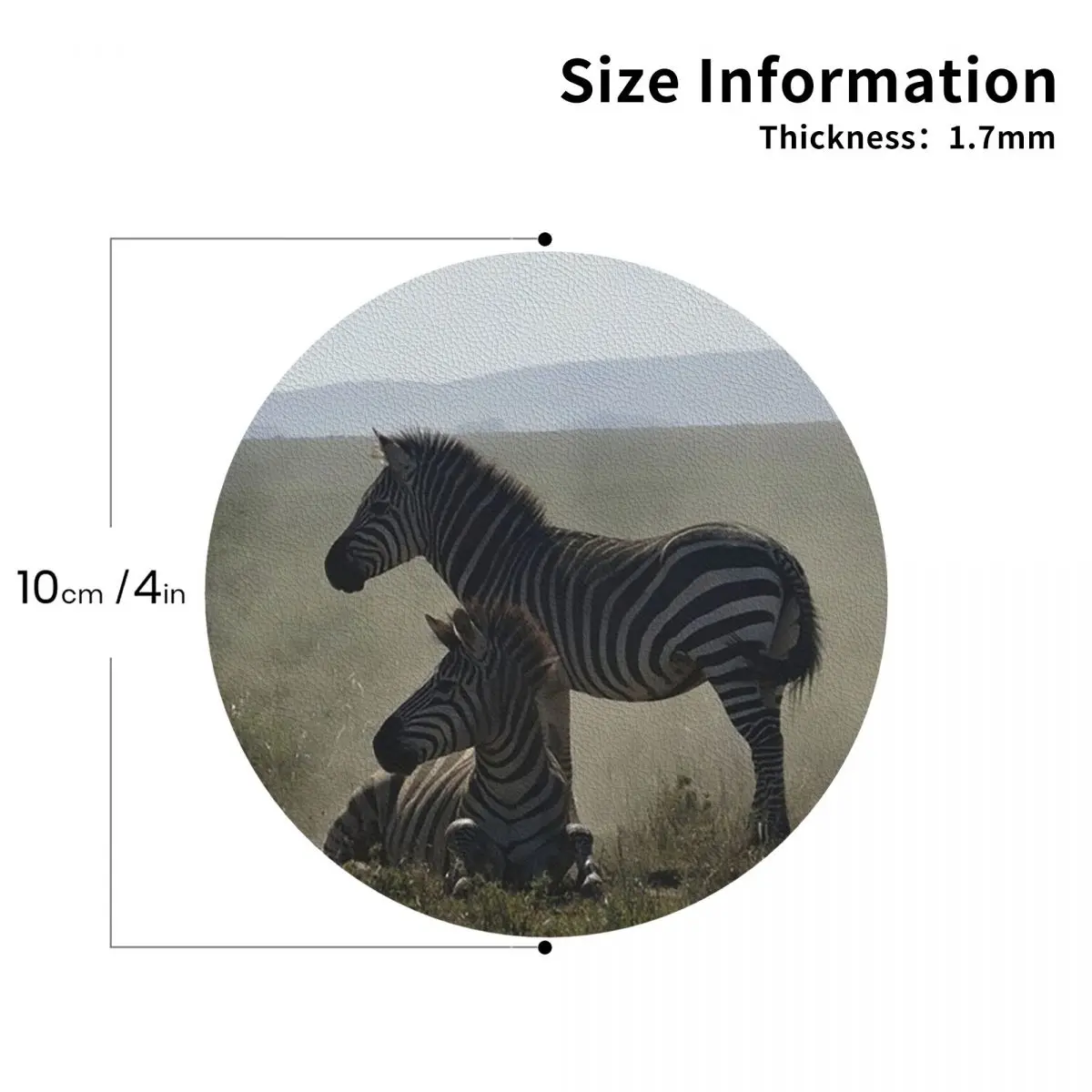 Zebras At Play Coasters PVC Leather Placemats Waterproof Coffee Mats for Decor Home Dining Pads Set of 6