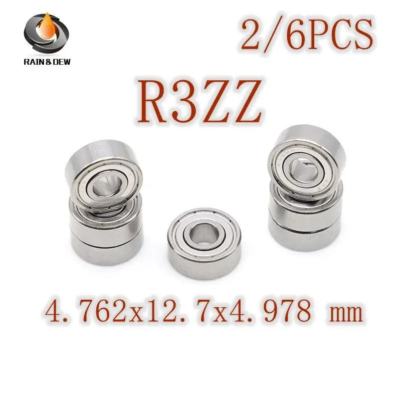 

Подшипник R3ZZ (2/6 шт.) 4,762x12,7x4,978 мм, стальные металлические герметичные высокоскоростные детали механического оборудования