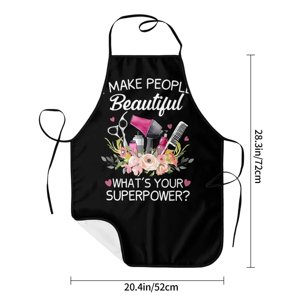 Custom Bib Hairstylist - I Make People Beautiful Apron Adult Chef Cooking Kitchen Hairstylist Tablier Cuisine Painting