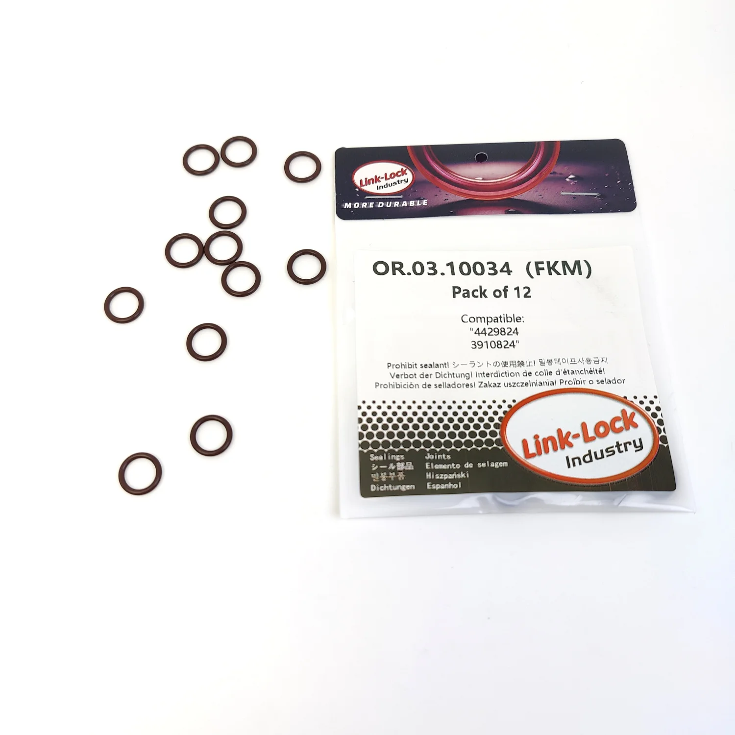 

12PCS OR.03.10034 FKM Viton Sealing O-Ring Kit of Cylinder Head Cover Bolt 4429824 3910824 for DAF-CB107 CS107M CS156