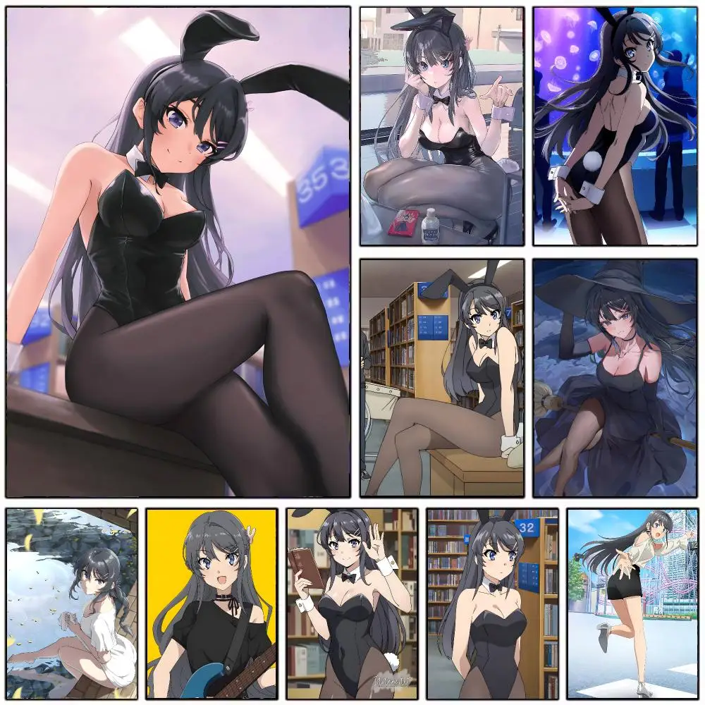 Bunny Anime R-Rascal Does Not Dream of Bunny Girl Senpai Poster Wall Art Print Decorative Mural Home Decor Gift Unframed