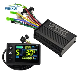 36V 48V 500W 25A E-Bike FOC Sine Wave Brushless Motor Controller S866 Colour LCD Display Set for Electric Bicycle Scooter Repair
