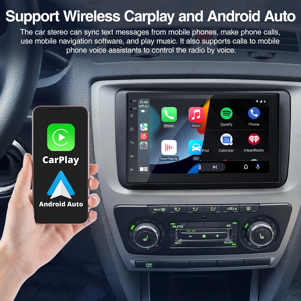 7 بوصة MP5 راديو السيارة السلكية CarPlay أندرويد السيارات بلوتوث IPS EQ FM USB ميرورلينك شاشة تعمل باللمس 1Din ستيريو مشغل وسائط متعددة #2