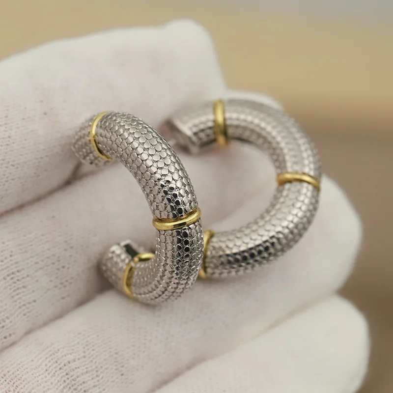 New Sight Design Crystal C Shaped Earrings for Women Fashion Brand Jewelry Delicate Simple Style Earrings