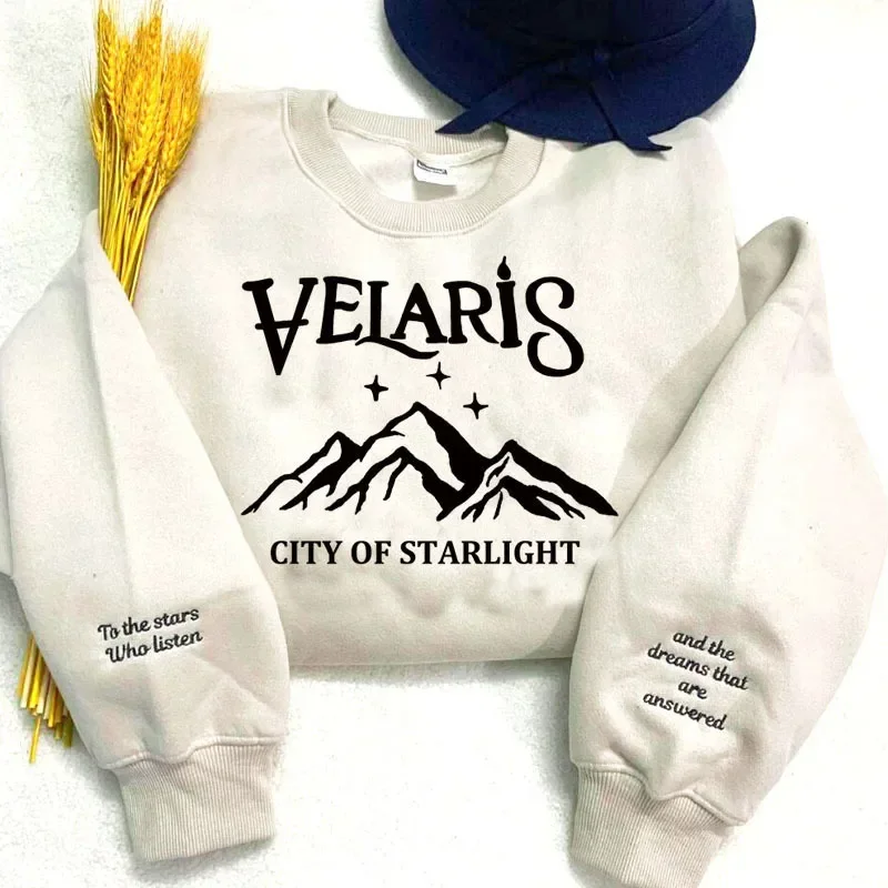 Velaris City of Starlight Printed Sweatshirt Women The Night Court Graphic Sweatshirts Acotar SJM City of Starlight Hoodie Sweat