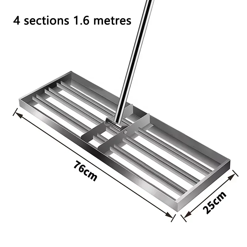 Multifunctional Stainless Steel Heavy Gardening Sand Soil Dirt Lawn Leveler Rake for Yard Tools Leveling